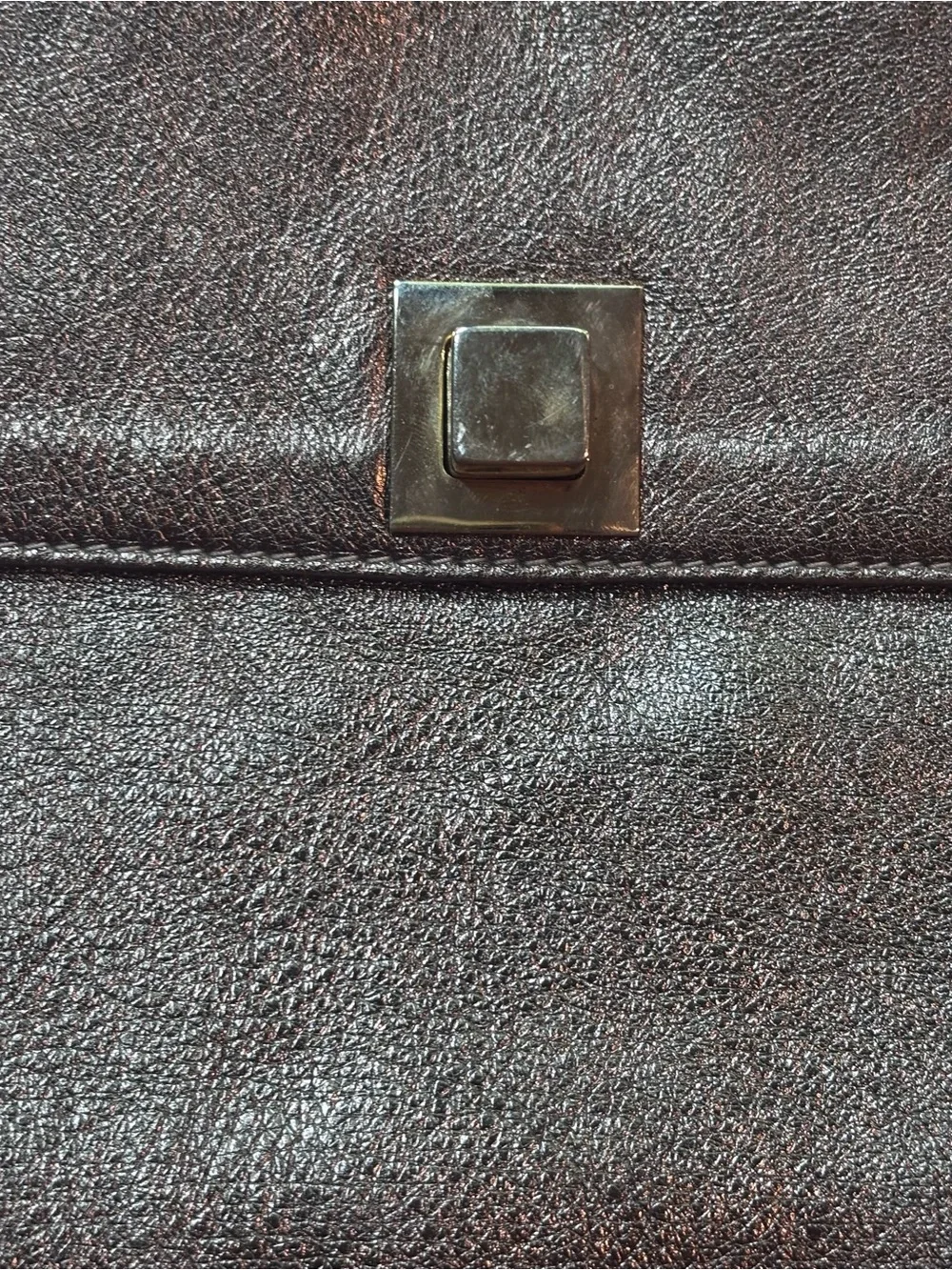 Vintage Furla Metallic Leather Crossbody Clutch Y2K Italian Designer Bag